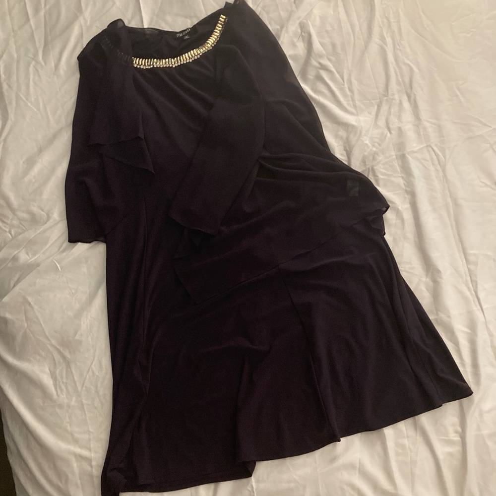 Purple Formal Dress with Shawl